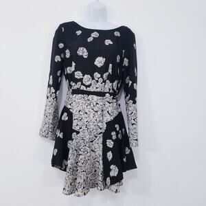 Necessary Clothing Floral Asymmetric Hem Dress